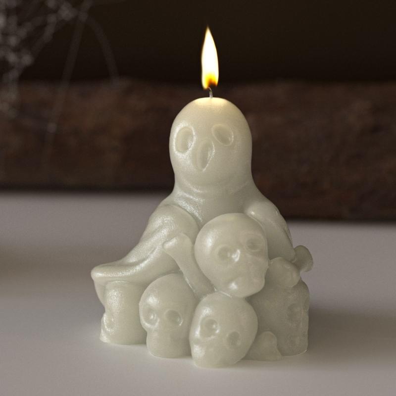 3D Штабелируемая Силиконовая Форма для Черепов и Костей, Устойчивая к Высоким Температурам, для Хобби, Изготовления Шоколада, Мыла, Ароматических Свечей