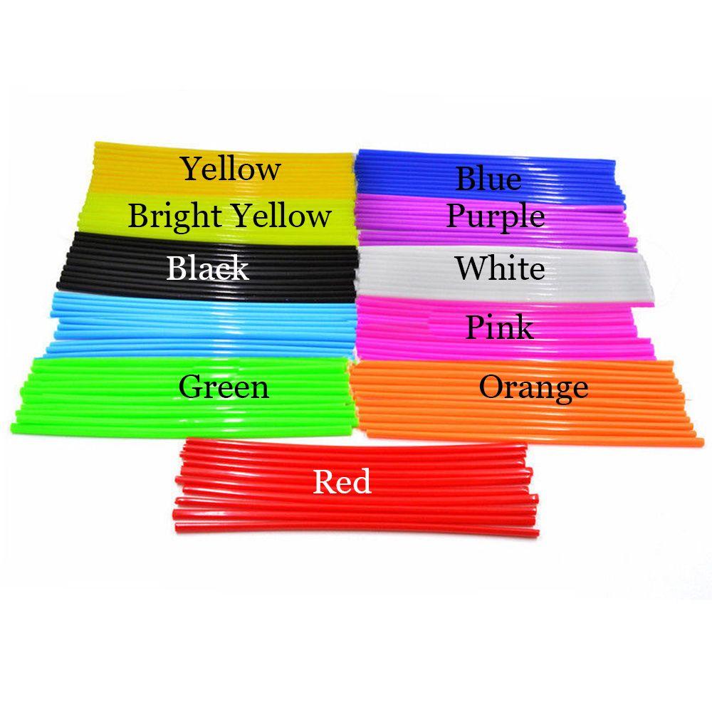 36Pcs Bike Motorcycle Decoration Guard Wheel Spoke Wraps Protector Rims Skins Covers