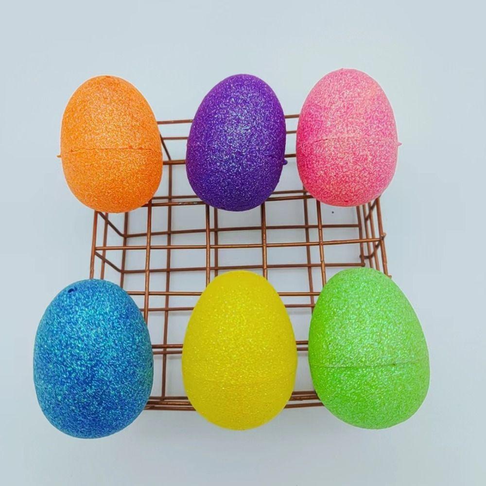 6Pcs Party Supplies Fillable Easter Eggs Favors Happy Easter Openable Egg Toys Plastic Easter Egg