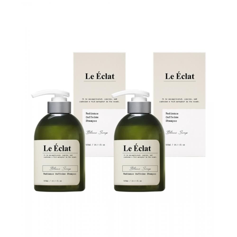 Leeclat Шампунь для сияния с кофеином Blanc Soap 500 мл 2 шт.