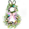 25 Inch Easter Bunny Wreaths for Front Door Decoration,Easter Door Wreath with Pastel Eggs Artificial Floral Decorations for Home Indoor Outdoor