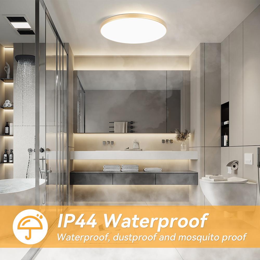 Золотая потолочная лампа Светодиодная потолочная лампа 220В 3 цвета Светодиодные панели Ультратонкие Освещение для кухни спальни гостиной