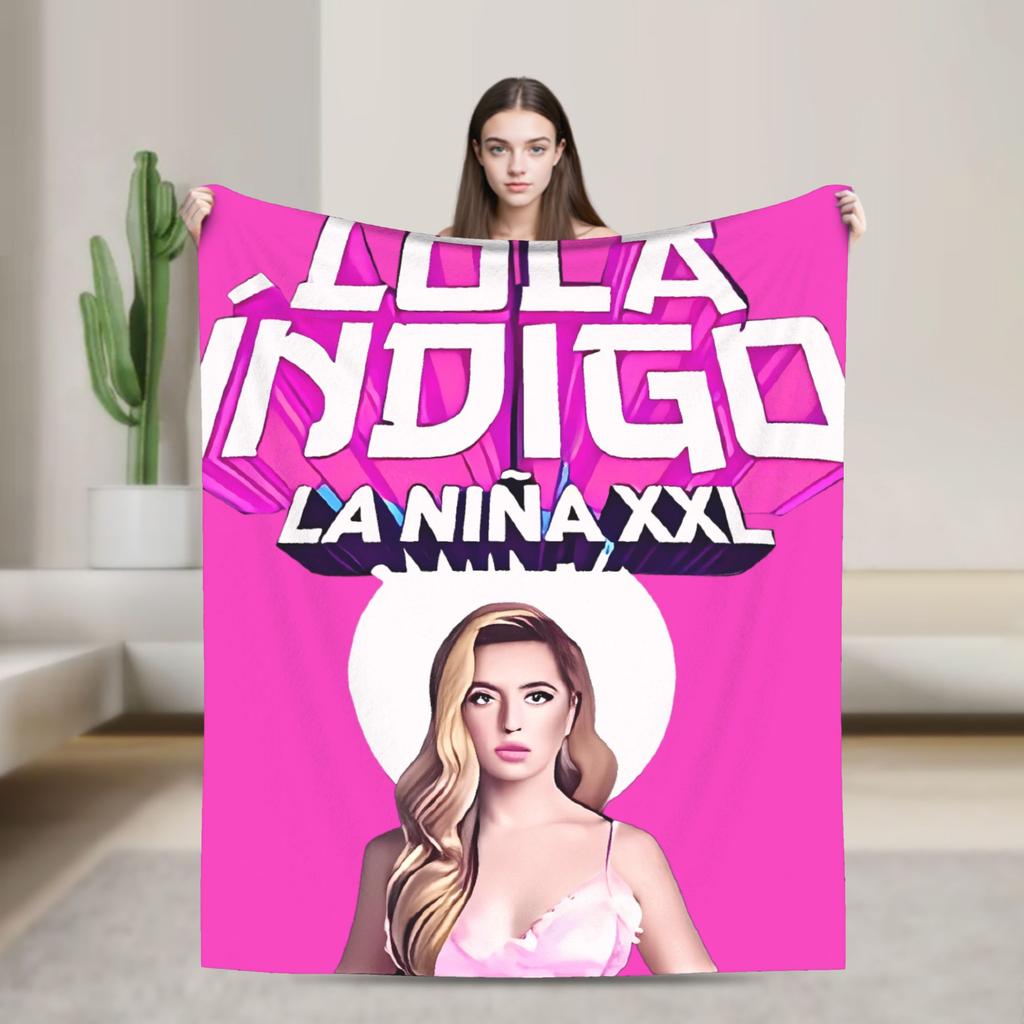 L-Lolas I-Indigos Spanish Singer Blanket Quality Super Soft Bedding Throws Spring Travel Couch Chair Sofa Bed Novelty Bedspread