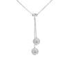 You and Me Necklace - LOVA - VAN DER KEEN - 925 Sterling Silver - White Crystals - 42 Cm