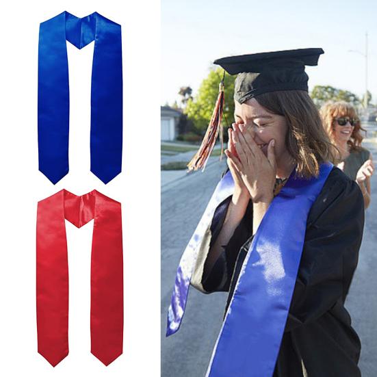 Выпускная лента для студентов, длинный атласный ремень 150 см, однотонная студенческая мягкая атласная лента для вечеринок, торжеств, выпускной аксессуар