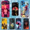 Чехол для телефона O-One P-Punch Anime Man для iPhone 17,16,15,14,13,12,11 Plus,Pro Max,XS,X,XR,SE,Mini,8,7, Мягкий силиконовый черный чехол