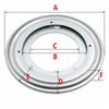 5.5Inch Sliver Color Heavy Duty Round Shape Galvanized Lazy Susan Turntable Heavy Duty Bearing Rotating Swivel Plate