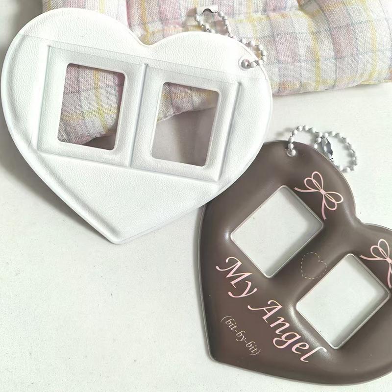 Ins Love держатель для фотокарт в форме сердца 1 дюйм держатель для фотокарт Idol чехол для карт парный брелок подвеска на сумку