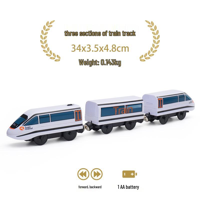 Electric Ride-On Train Set for Kids - Compatible with Thomas Brio Mi Rabbit Wooden Tracks