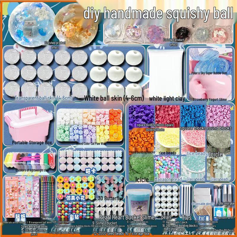 DIY Handmade Knead Ball Kit: Popular Slow Rebound Stress Relief Toy for Kids