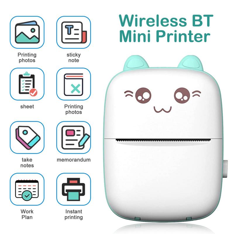 Портативный мини-принтер Bluetooth с неправильным названием для мобильного телефона, карманный принтер для этикеток с ошибками для студентов, детский подарочный принтер, бумага для печати