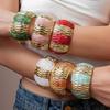 Smudging Irregular Wide Bracelet Bohemian Retro Hand Ring Exaggerated Acrylic Bangle  Decoration