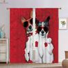 Шторы для окна Милые Забавные Шторы с принтом пары собак с карманом для карниза Спальня Гостиная Кухня Декоративные шторы 2 штуки