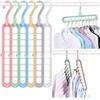 5/6Pcs 9 Hole Clothes Hanger Space Saving Clothes Hanger Magic Clothes Hanger Multifunctional Drying Rack Wardrobe Storage Organizer
