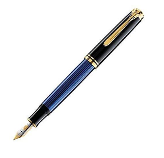 Pelikan Fountain Pen B Broad Souveran Blue Stripe M800