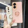 Honor90 90lite 70lite Luxury Plating Ring Holder Stand Phone Case For Huawei Honor 70 90 Lite 5g 50 Pro Soft Silicone Back Cover