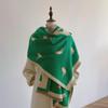 2023 Women's Imitation Cashmere Korean Scarf - Bird Print Air Conditioning Shawl, Thick Warm Outerwear Accessory