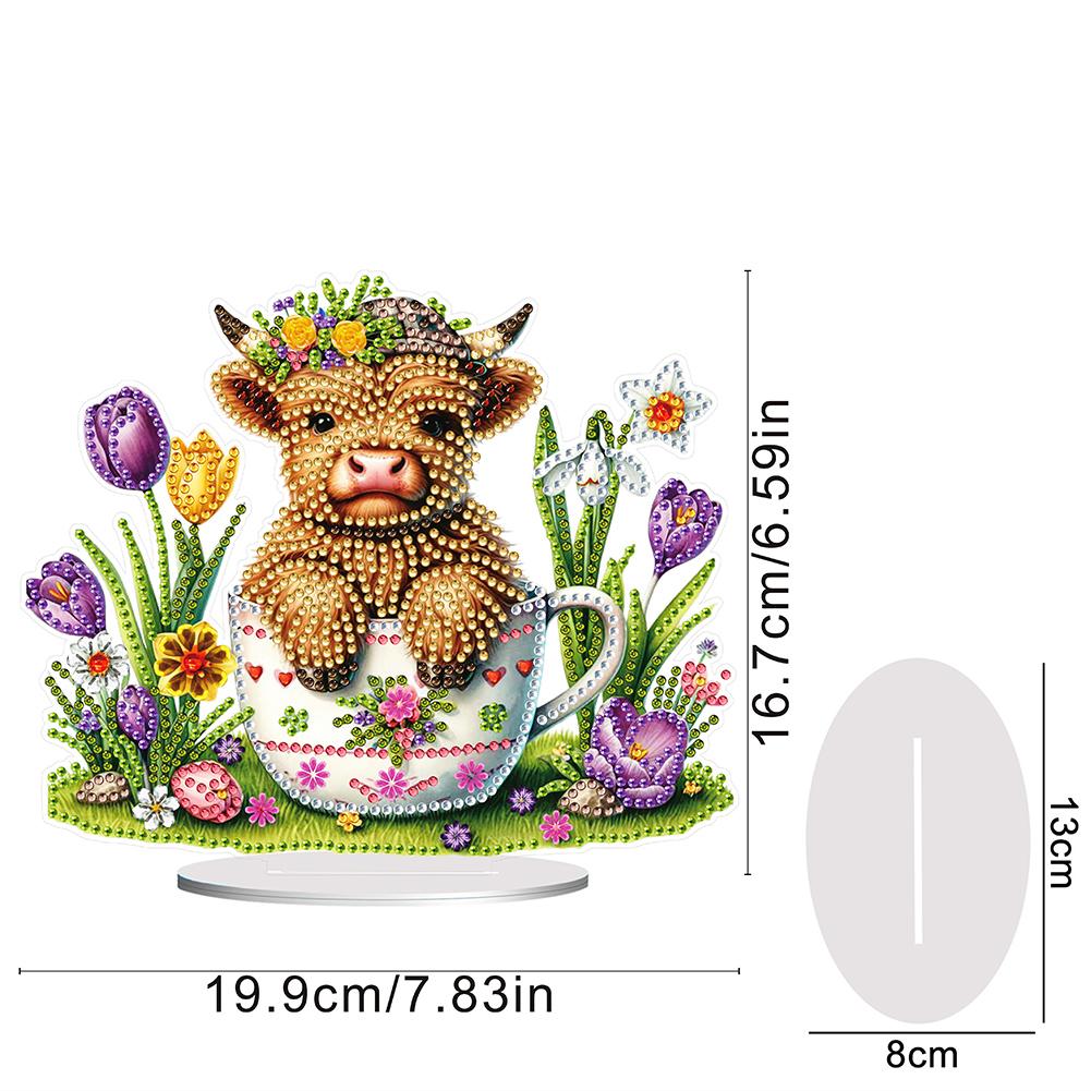 Пасхальный Кролик Яйца Настольное Украшение Алмазная Живопись Наборы Акриловые Специальной Формы 5D DIY Алмазное Искусство Настольный Декор для Новичков