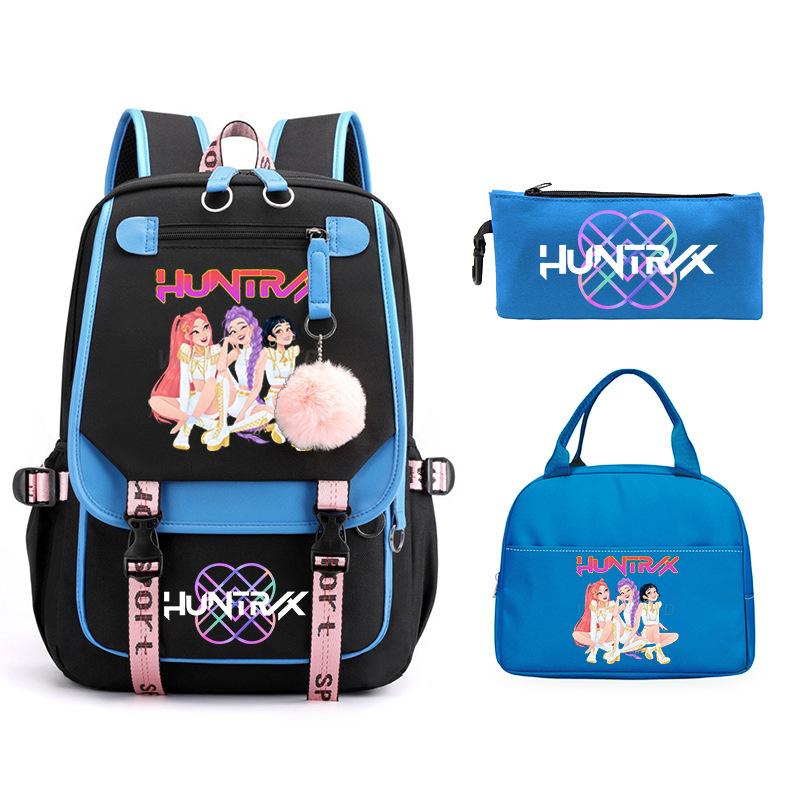 KPop Demon Hunters Rumi Anime Merchandise Backpack and Pencil Case Convenient Backpack for Couples for Business Trips and Travel