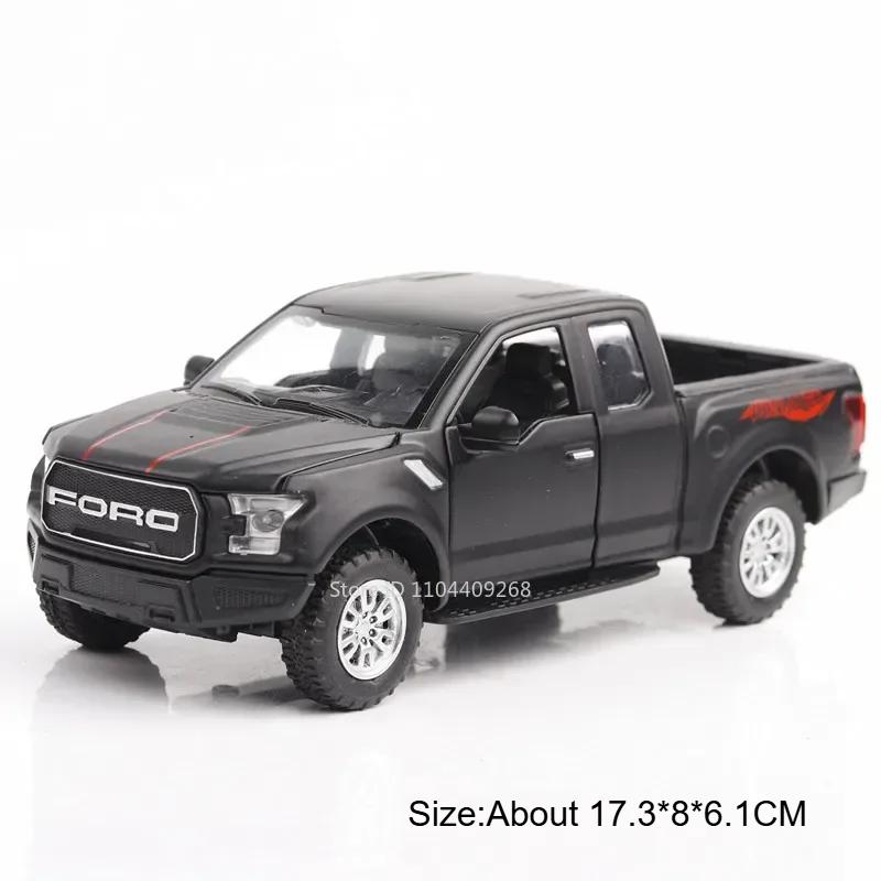 1:32 Mammoth Raptor F150 Alloy Model Car Toy Sound Light Diecast Metal Pull Back Off-road Pickup Models Collection Kids Gifts