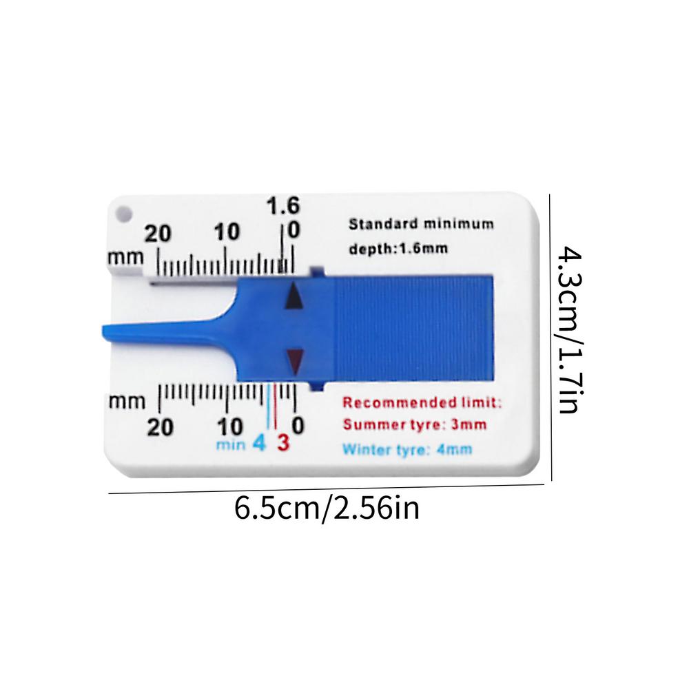Car Tire Tread Depth Gauge Tire Caliper Measuring Tool 0 to 20mm Depth Gauge Caliper Automotive Tire Thickness Measuring Tool