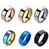 Yousheng Unisex Simple Lovers Stainless Steel Mirror Rings
