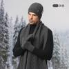 Winter Alpaca Wool Knit Hat Scarf Gloves Set Men Outdoor Cycling Warm Thick Lined Beanie Accessory