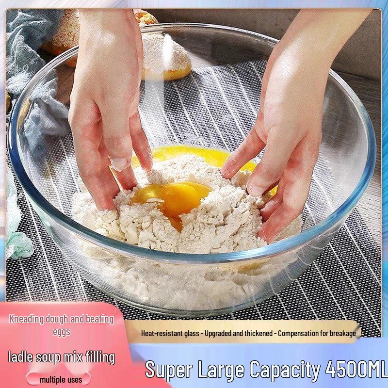 Большая стеклянная миска для салата и супа ZISIZ