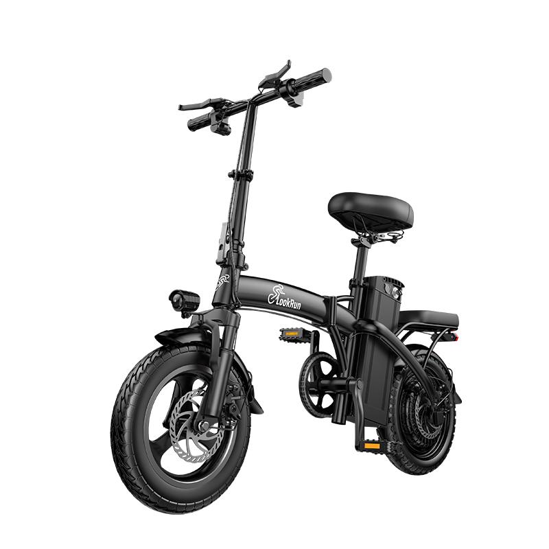 LOOKRUN G11 Foldable E-Bicycle 400W Brushless Motor 48V 13Ah Lithium Battery 14" Wheels 45-80KM Range Disc Brake