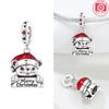 Red Hat Снеговик Зеленая Рождественская елка Чашка Подвеска-снежинка Бусины Подходят для браслета Оригинальный медный аксессуар Подарок на годовщину