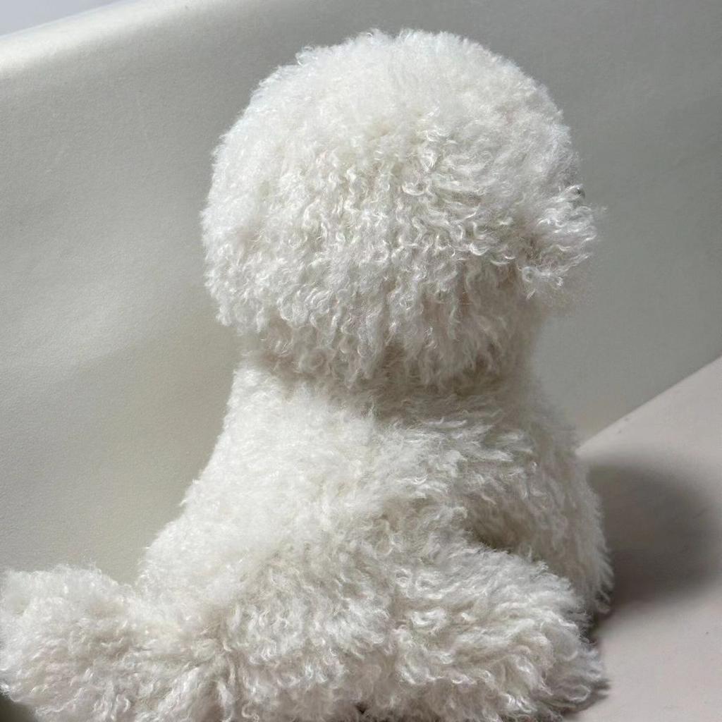 Cute Bichon Dog Plush Toys Simulation Curly Dog Kawaii Real Life Plush Stuffed Dolls Girl Kids Birthday Xmas Gift