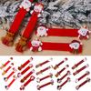 4Pcs Christmas Snowflake Durable Food Refrigerator Handle Cover Soft Washable Stain Prevention Fridge Cover