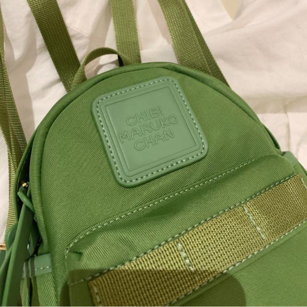 Leisure Time Solid Color School Bags Canvas Mini Backpack Bags Travel Backpack Student
