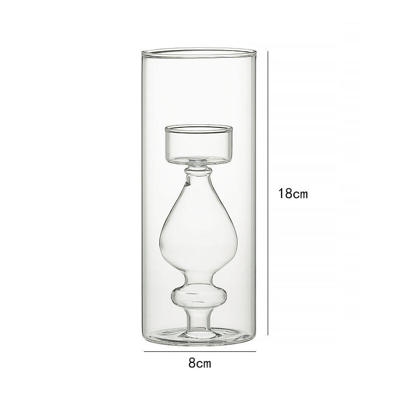 Креативный термостойкий стеклянный подсвечник для столешницы, украшение свадебного стола, подсвечник, простое украшение для ужина, аксессуары