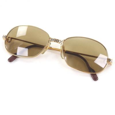 Отличные солнцезащитные очки Cartier Mailon PANTHERE золотые мужские Б/у