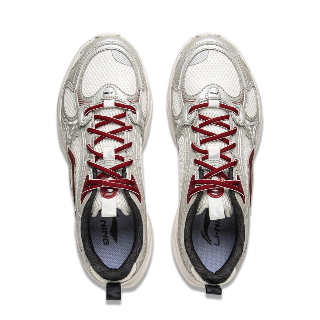 Li Ning Shooting Stars 2K Амортизирующие Нескользящие Износостойкие Низкие Массивные Кроссовки Мужские Бело-серые AGCV113-4