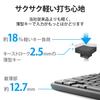 ELECOM Wireless Keyboard and Mouse Set TK-FDM109MKBK, Thin Membrane Type, Compact, Tenkeyless, Black