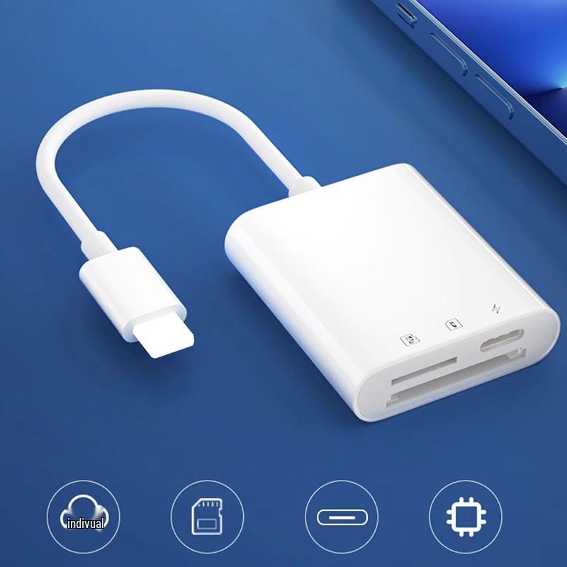 Совместимый картридер SD для Apple Lightning/Android Type-C для мобильных устройств, iPad и камер