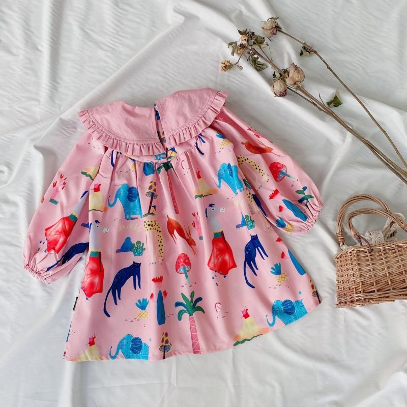 Платье с длинными рукавами для девочек, пышное платье, платье принцессы, удобное осеннее платье