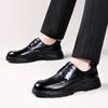 Весенние и осенние мужские деловые повседневные кожаные туфли Высокие кожаные мужские модели Тонкие туфли на толстой подошве Мужская обувь