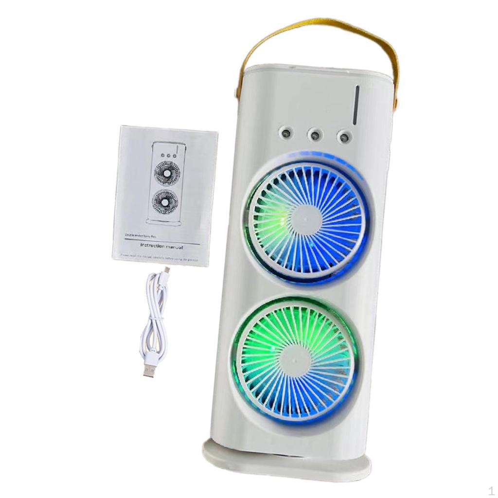 Portable Desk Fan 2 Air Circulation Cooling Low Noise Small Tower for Women Men Home Office