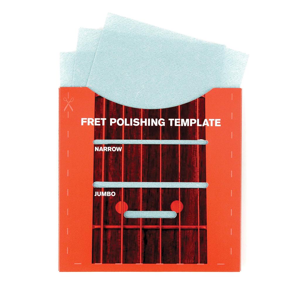 Fret Polishing System sheets of polishing paper and fingerboard cover D'Addario PW-FRP (5 template)
