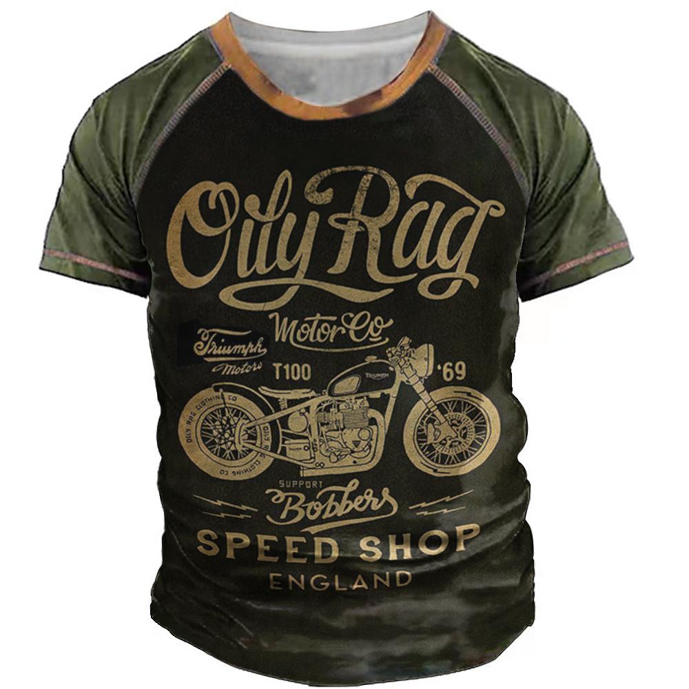 Мотоциклетные спортивные мужские футболки модные 3D принты с коротким рукавом винтажные футболки для мужчин рубашки для езды на байкерах летние свободные топы с круглым вырезом