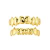 Hot Sale JZ G-019 Brass Smooth Dental Grills Grillzs Halloween  Hip-hop 8 Teeth Unisex