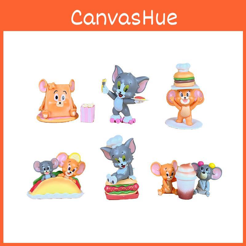 Джерри И Том Мультяшная ПВХ Модель С Гамбургером Картофелем Фри для Дизайна Для Поклонников Аниме