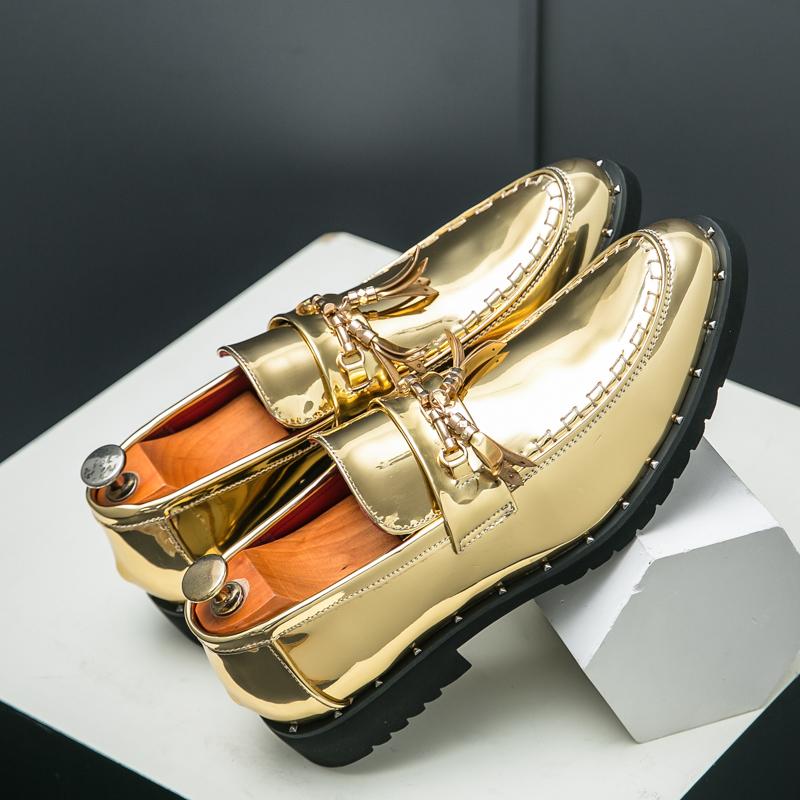 Fashion New Men Formal Shoes PU Pointed British Casual Business Fashion Le Fu Shoes Gentleman Designer Shoes Size 38-46 Men Shoes