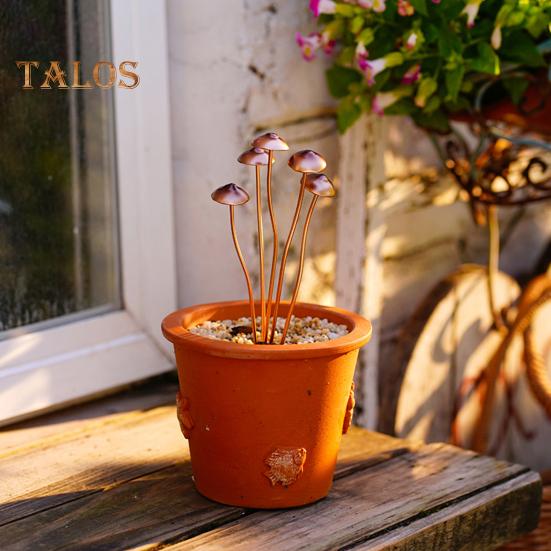 Mushroom Metal Decorative Garden Stake Rustproof Corrosion Resistant Simple Installation Outdoor Pathway Patio Mushroom Statue