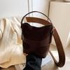Shoulder Bag Faux Suede Bucket Bag Handbag Solid Color Tote Bag Trendy Slouchy Hobo Bags  Girls