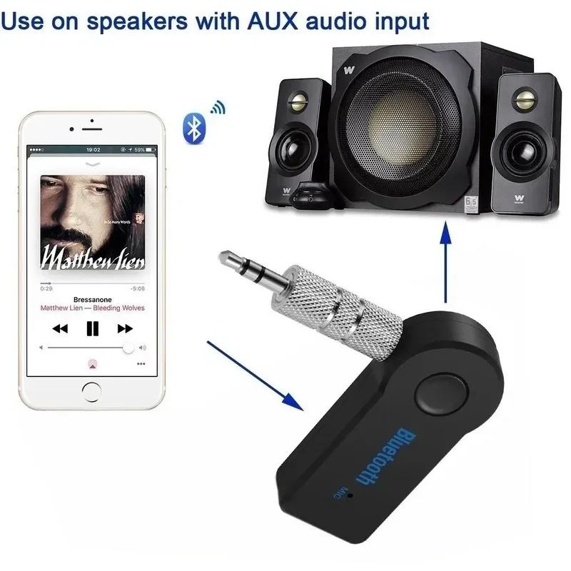 2 In 1 Wireless Bluetooth Receiver V5.0 Transmitter 3.5mm Jack Plug For Car Music Audio Aux Headphone Handsfree Phones Speakers