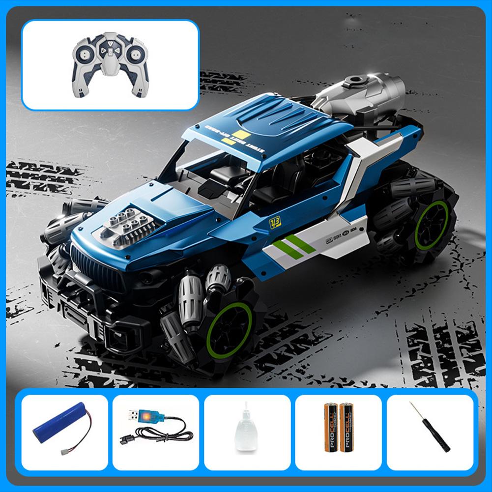 Машина на радиоуправлении 2.4G 4WD Дрифтующая RC Трюковая машина со светом, музыкой и спреем Пульт управления Внедорожник Игрушки Подарки для детей